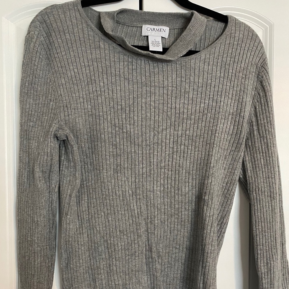 Gray Sweater Carmen Maro Valo